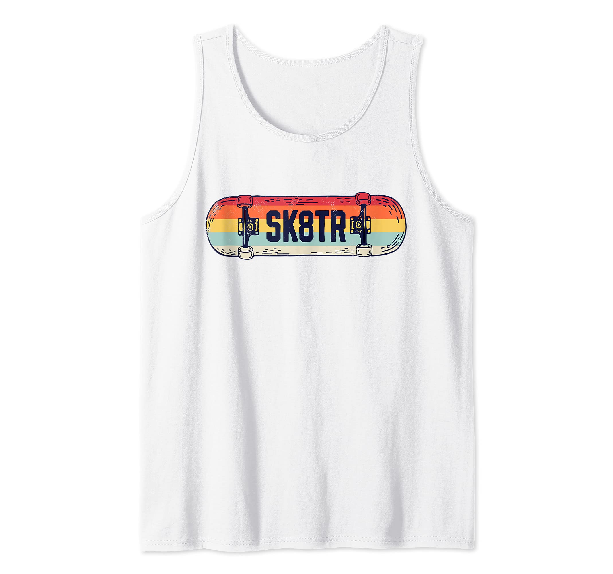 Skateboard Skater Skateboarder Retro Vintage Skateboarding Tank Top
