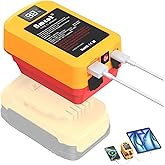 Bmcot 65W Fast Battery Charger Compatible with Dewalt 20V Max and Compatible with Milwaukee 18V Batteries, with Type-C/USB Dual Output, LED Digital Display (Charger Only)