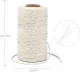 jijAcraft 2MM Butchers String 328ft Cotton Cooking Twine Beige Natural Food view 3
