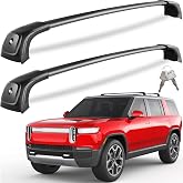 KINGGERI 330lbs Roof Rack Cross Bars for Rivian R1S 2022-2026 | Without Roof Rails, Lockable Heavy Duty Anti-Theft Aluminum Roof Rails Crossbars Luggage Cargo Carrier