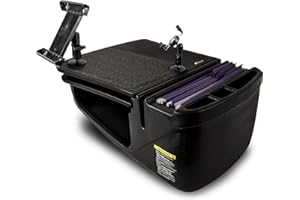 AutoExec AUE18004 GripMaster Car Desk Black Finish with Phone Mount and Tablet Mount