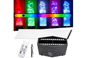 ZLPOWER RGB Fake Fire Flame Light with 36 LED Light 6ft 3-in-1 DMX Artificial Simulated Flames Lamp Atmosphere Effect for Stage Halloween DJ Party Lighting Nightclub Campfire Party Special Holiday