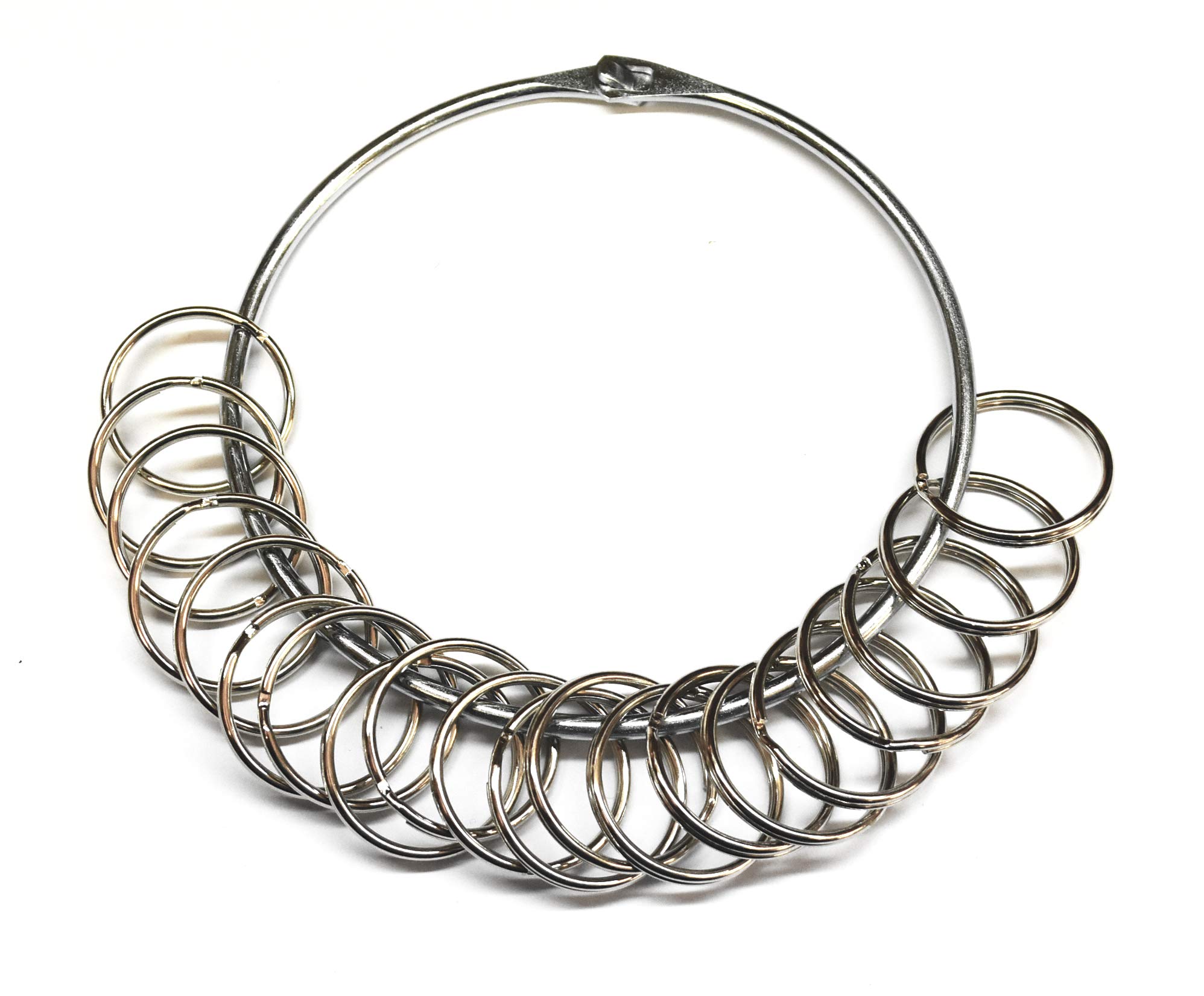 Very Large Jailers Heavy Duty Nickel Plated Split Rings 125mm with 20 x 32mm Split Rings