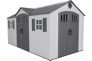 Lifetime Dual Entry Outdoor Storage Shed, 15 x 8 Foot