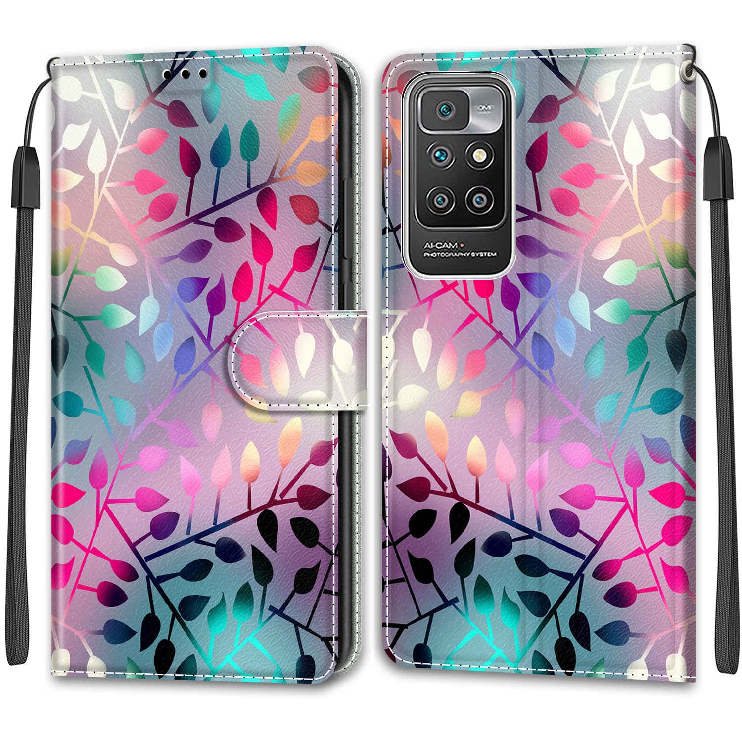 TOMYOU Premium Leather Folio Cover for Xiaomi Redmi 10 Case Magnetic Closure Full Protection Book Pattern Design Wallet Flip with [Card Slots] and [Kickstand] for Xiaomi Redmi 10 Phone Case