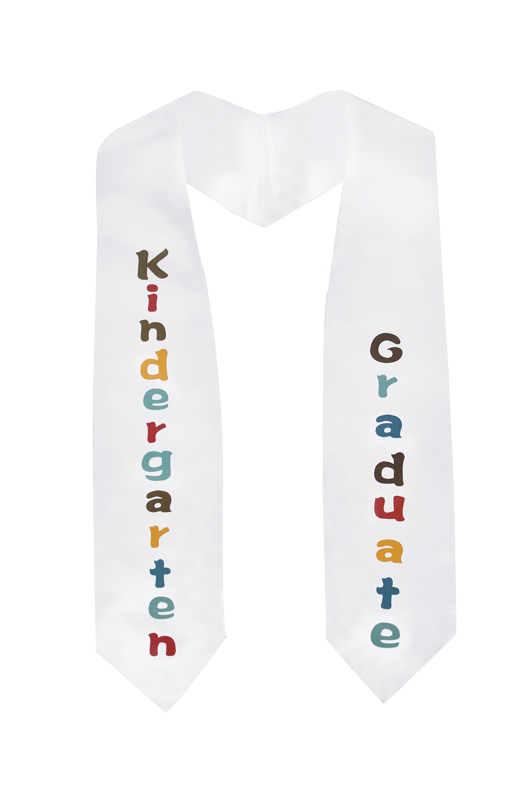 GraduationMall "kindergarten graduate Printed Graduation Stole for Kids Child Stain Graduation Sash