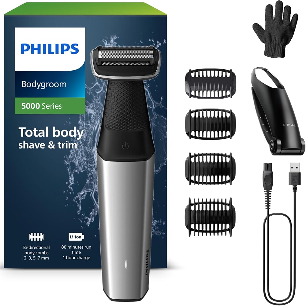 Philips Bodygroom Series 5000 BG5021/16 Showerproof Back Groomer 60 Min