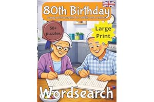 80th Birthday Word Search Book: 80th Birthday Word Search Puzzle book: 80th Birthday Gift UK | Gifts for Women | Present for 