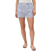 perfectwhitetee Women's Riley Woven Striped Shorts
