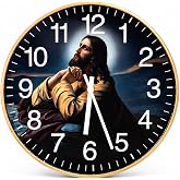Prayer Clock 12" Wall-Mounted Religious Decor with Hourly Bible Passages Narrated by James Earl Jones