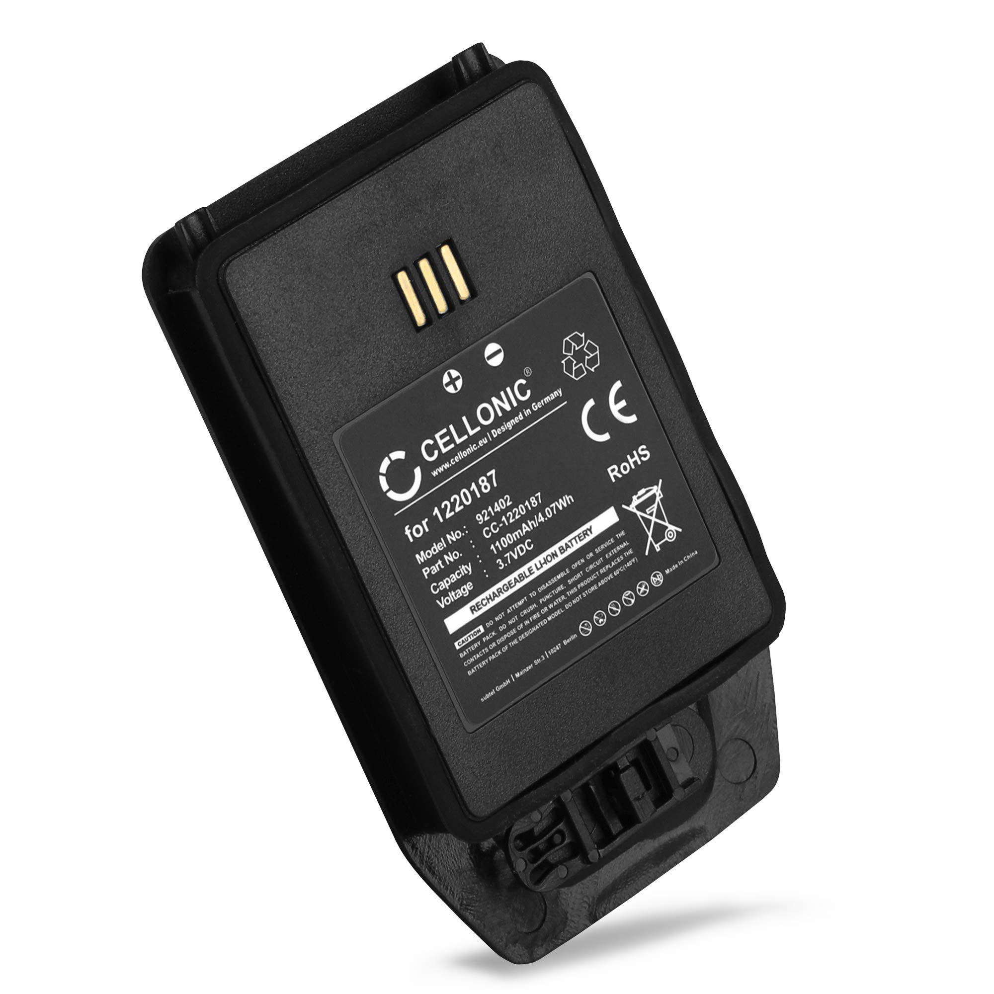 CELLONIC, battery compatible with Ascom D81 compatible with Avaya DECT 3749, DECT 3740 (1100mAh, 3.7V) Replacement battery 1220187,660273/1B