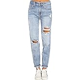 luvamia Boyfriend Jeans for Women Stretch High Waisted Ripped Distressed Mom Jeans Slim Denim Pants