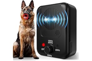 GENERIC Anti Barking Devices, Dog Bark Deterrent Devices, Ultrasonic Dog Bark Box Deterrents Can Stop Neighborhood Dogs from Barking, 3 Adjustable Modes Indoor & Outdoor, Safe & Humane Dog Silencer (Black)