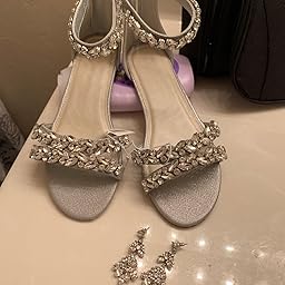 jeweled metallic ankle strap flat sandals