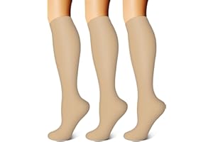 FEYHAY Copper Compression Socks (3 Pairs) 15-20 mmHg Circulation is Best Athletic & Daily for Men & Women, Running, Climbing