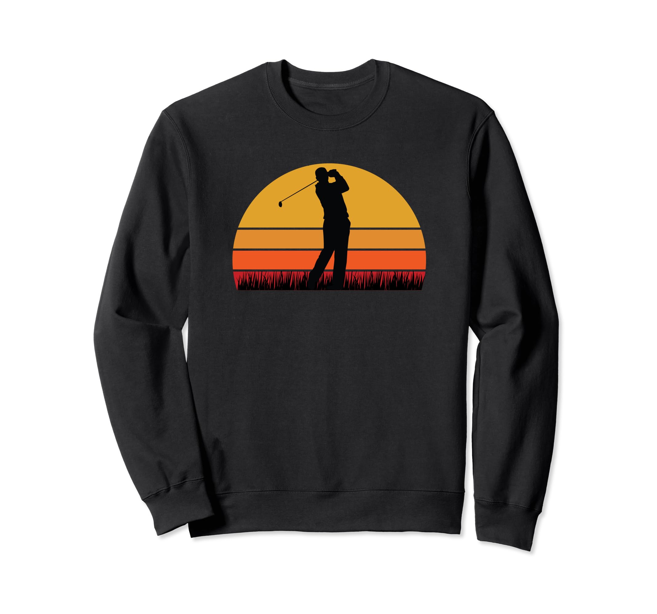 Golf Swing Man - Men Golfer Golfing Course Par Birdie Sunset Sweatshirt