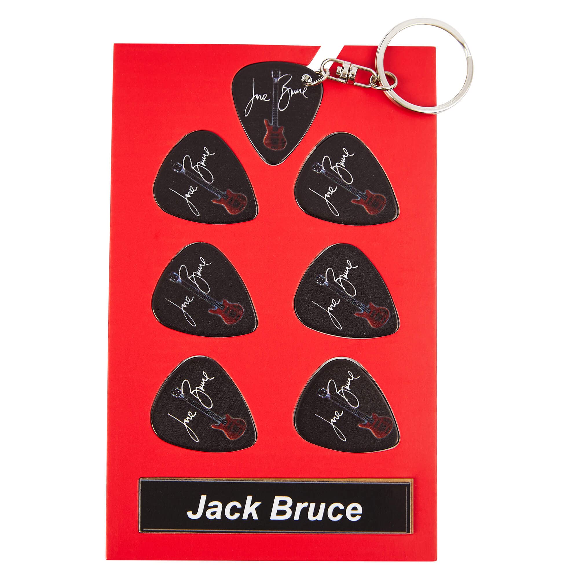 Axman Jack Bruce Guitar Plectrum Gift Set | 6 Artist Plectrums | 1 Artist Keyring