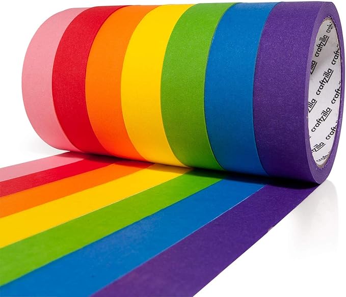 10Piece Blue Painters Tape 1 inch, Blue Masking Tape Bulk