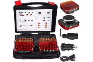 Wireless Magnetic Trailer Light kit, Portable Easy to Install Trailer Light, IP67 Waterproof, Rechargeable LED taillight