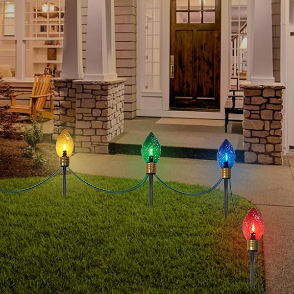CHYPARTY JUMBO CHRISTMAS PATHWAY LIGHTS OUTDOOR, 7FT 4PCS...