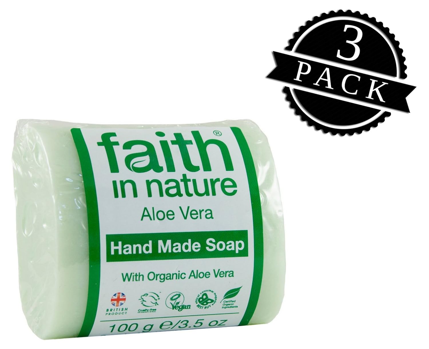Faith in Nature AllNatural Bar Soap, Aloe Vera (100 gram