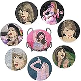 AUMIDO Taylorsw Diamond Art Coasters,8 Pcs Diamond Painting Coasters Kit with Holder,Crafts Kits for DIY Coaster, Diamond Art Kits for Adults