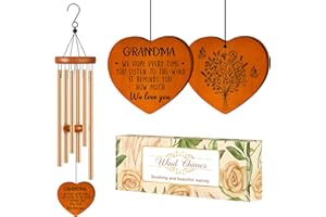 DAMAIGIIFT Gifts for Grandma, Grandma Birthday Gifts from Grandkids, Grandma Gift Wind Chimes, Christmas Grandma Gift, Present for Grandmother from Granddaughter Grandson Grandchildren