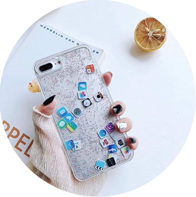 Cute Apps Coque Rigide Pour Iphone 6 6s 7 8 Plus Motif Emoticones For Iphone 6 6s App Silver Amazon Fr High Tech