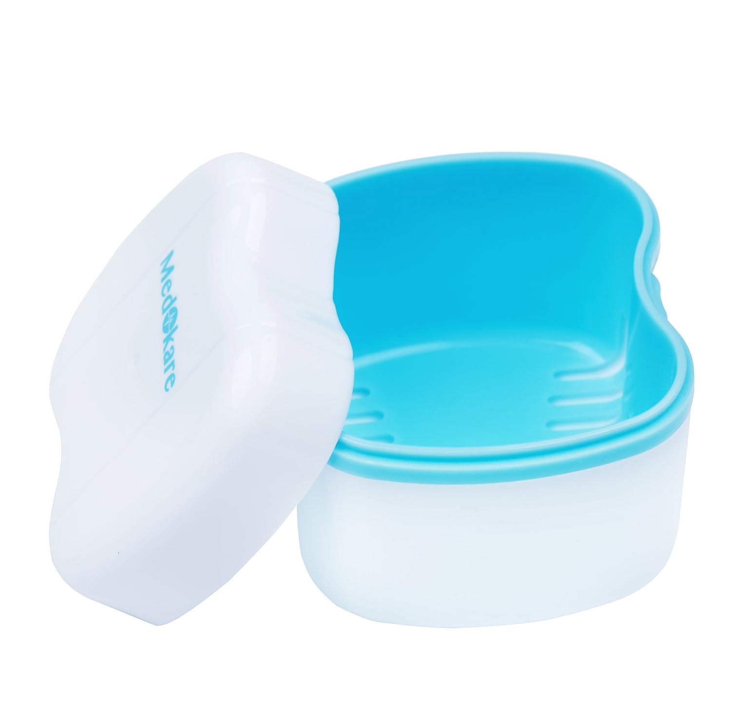 Medokare Denture Cup with Strainer, Denture Case with Lid, Dentures Box, Dental Retainer Case, Denture Bath Cleaning Soaking Cup, Mouth Guard Night Gum Shield Travel Storage Case : Beauty