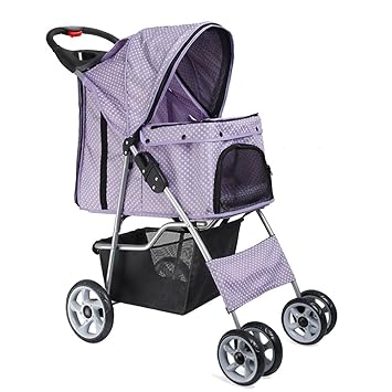 purple dog stroller