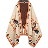 EXTREE Scarfs for Women Pashmina Silky Shawl Wrap for Evening Dressing Blanket Open Front Poncho Cape
