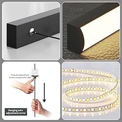Modern Led Chandeliers for Dining Room, Dimmable