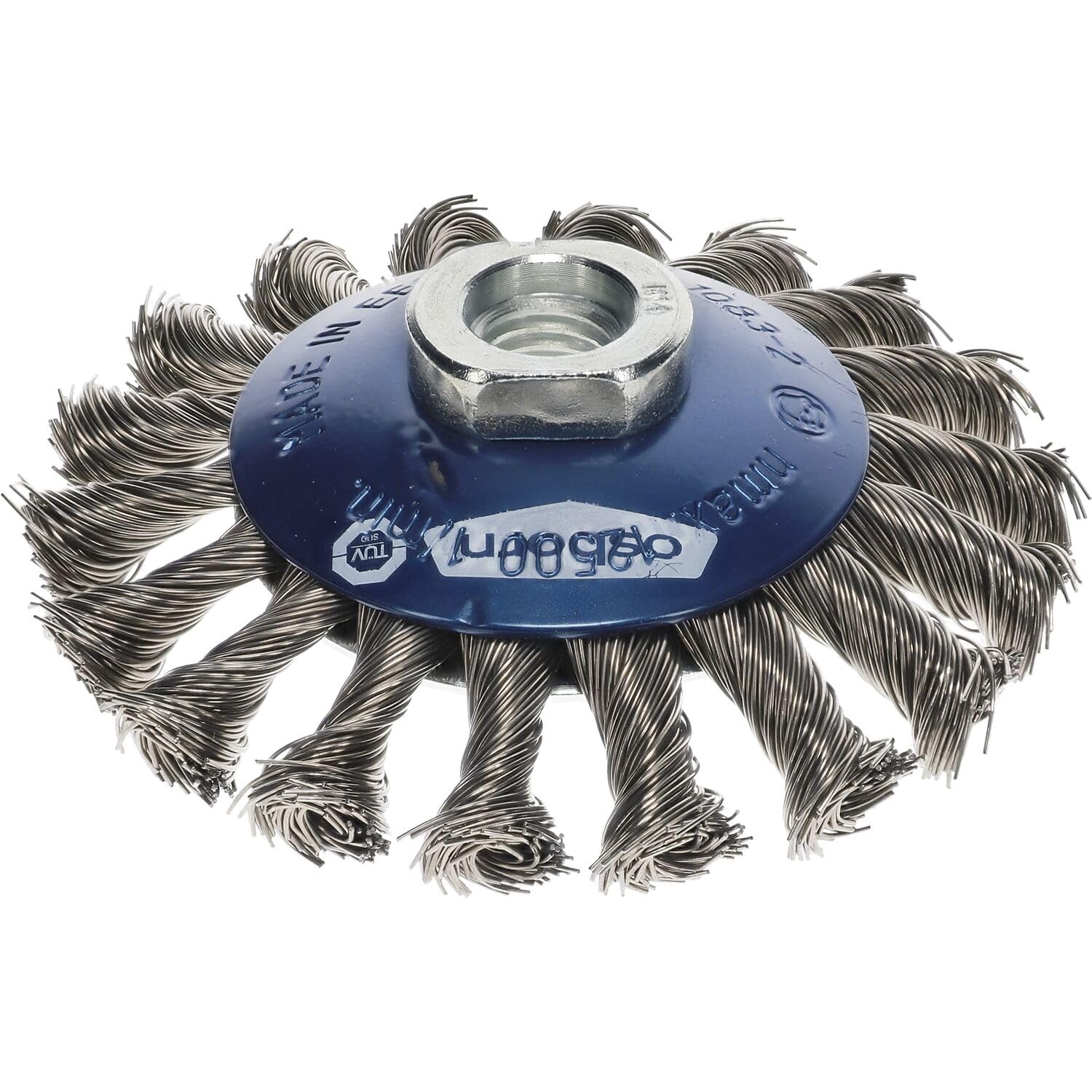 Osborn 2622151 Bevel Brush M14 Knotted of Steel Wire, 0 V, Silver/Blue