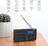 August MB225B Portable DAB/DAB+ FM Radio 40 Presets 2000mAh Battery Black view 2