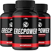 Erecpower for Men Capsules - Erecpower Pills Advanced Formula - Maximum Strength, ErecPower for Men Supplement Erec Power 60 Capsules, Erec Power Vitamin Pills Reviews (3 Pack)