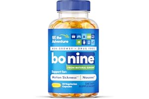Bonine Ginger Root Extract Liquid Capsules - Non-Drowsy Motion Sickness Relief - 40 mg Ginger Supplement for Morning Sickness & Nausea Relief - Cruise Ship Essentials - 60 Capsules