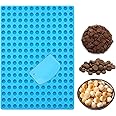 Silicone chocolate drop mold, Small Round Silicone Mold, Baking Mat, Semi Sphere Gummy Sweet Candy Molds for Caramels Cookies Ganache Jelly Pet Treats Baking Mold Small Decorations (221-Cavity Blue)