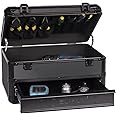 E ELIAUK Tool Box Hard Case Tool Organizer Storage Cabinet Carry Case,Toolbox with Drawers, Black