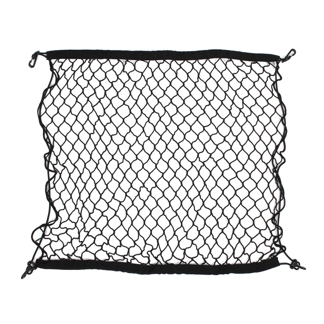 Sourcingmap Car Black Nylon Luggage Cargo Net Holder Elastic Storage 70cm x 70cm