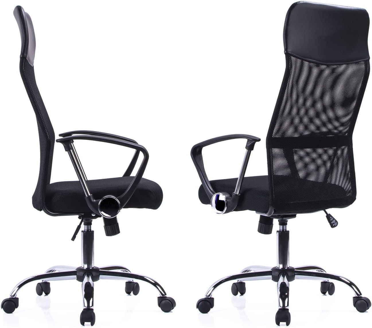 Exofcer Office Chair, High Back Desk Chair, Ergonomic Computer Chair, Height Adjustable, Breathable Padded Seat - Image 4