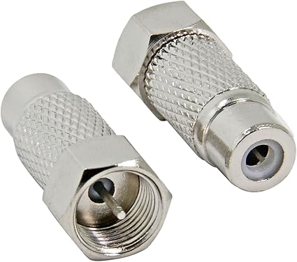 Amazon Com Adaptador Rca A F Adaptador Atari Para Tv 2 Unidades Rfadapter Coaxial Macho A Rca Hembra Convertidor Para Atari 2600 7800 C64 Mini Commodore Sega Colecovision Game System Home Audio Theater