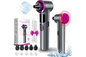 TLETTSTEINKLE Blackhead Remover Vacuum, Facial Pore Cleaner Electric with Heating Mode, 2in1 Vacuum Pore Cleansing Tool, Electric Whitehead Remover with 9 Suction Level & 5 Heads