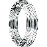 99.99% Pure Zinc Wire Dead Soft Flexible 12Gauge (2mm) 49 Ft | High Purity Zinc Wire for Electroculture,Crafting,Jewelry Making,DIY Crafts,Bonsai,Electroplating,Science Lab,Wire Wrapping