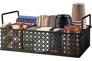 DYGZBLHT Coffee Bar Organizer Countertop, Metal Coffee Station Organizer Coffee Bar Accessories Organizer With Handles, Coffe