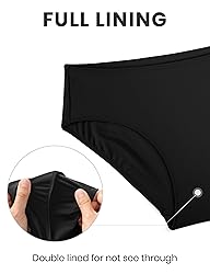 CRZ YOGA Bikini Bottoms for Women Mid Rise Full