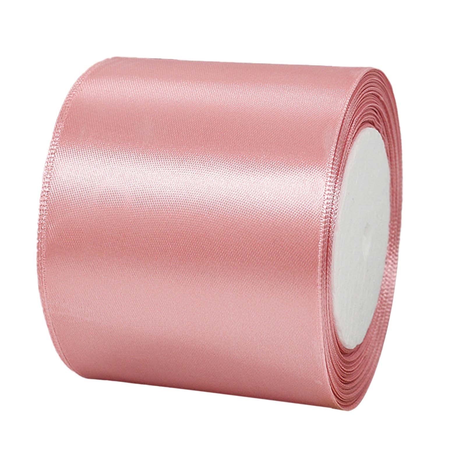 3 Inch 22m Wide Dusty Pink Ribbon for Crafting,75mm Ribbon Rose Pink Fabric Large Solid SatinRibbon,Polyester Double SidedRibbon for Easter Gift Wapping,Hair Bows,Sewing,Crafts,Floral,Wedding Car — image 1