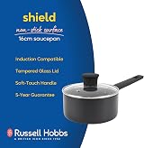 Russell Hobbs Shield 16cm Non-Stick Saucepan with Glass Lid Induction view 2