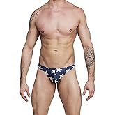 Gary Majdell Sport Mens Unique Print Contour Pouch Thong Swimsuit