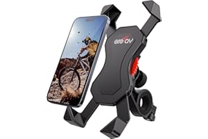 Grefay Bike Phone Mount Motorcycle Phone Holder - Motorcycle Bicycle Cell Phone Mount Clamp for Handlebar, Cycling Motorcycle