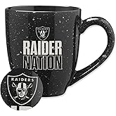Rico Industries NFL Football Team Slogans and Chants 16 oz Team Color Laser Engraved Speckled Ceramic Coffee Mug